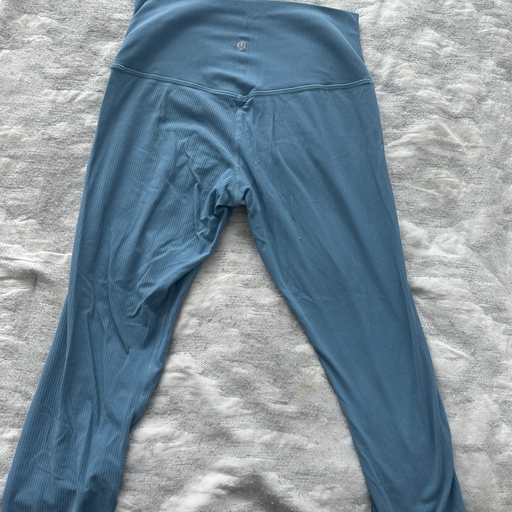 Wunder Train High-Rise Tight – Ribbed blue Lululemon